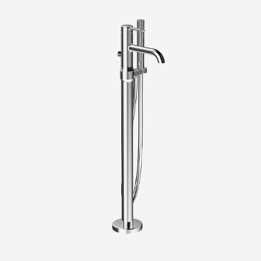 Floormount tub filler with handshower Floormount tub filler with handshower