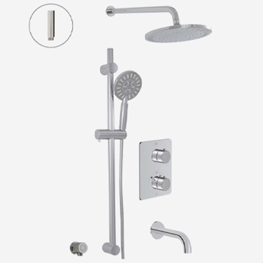 Système de douche thermostatique VIA DANTE – 3 fonctions