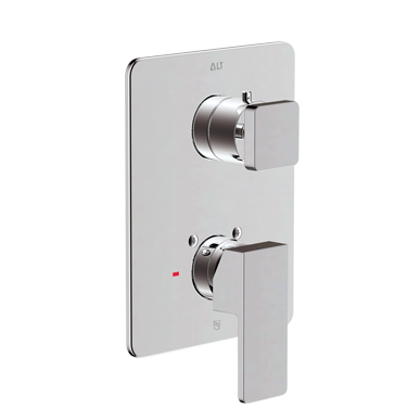 Garniture Riga pour valve à pression équilibrée avec déviateur à 3 voies – jets non partagés