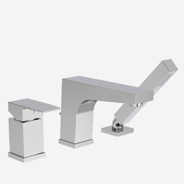3-piece deckmount tub filler with handshower 3-piece deckmount tub filler with handshower